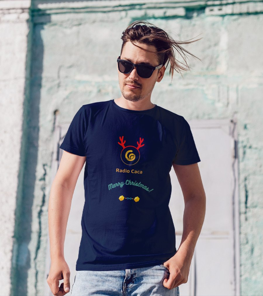 Radio Caca Merry Christmas Antlers T-Shirt