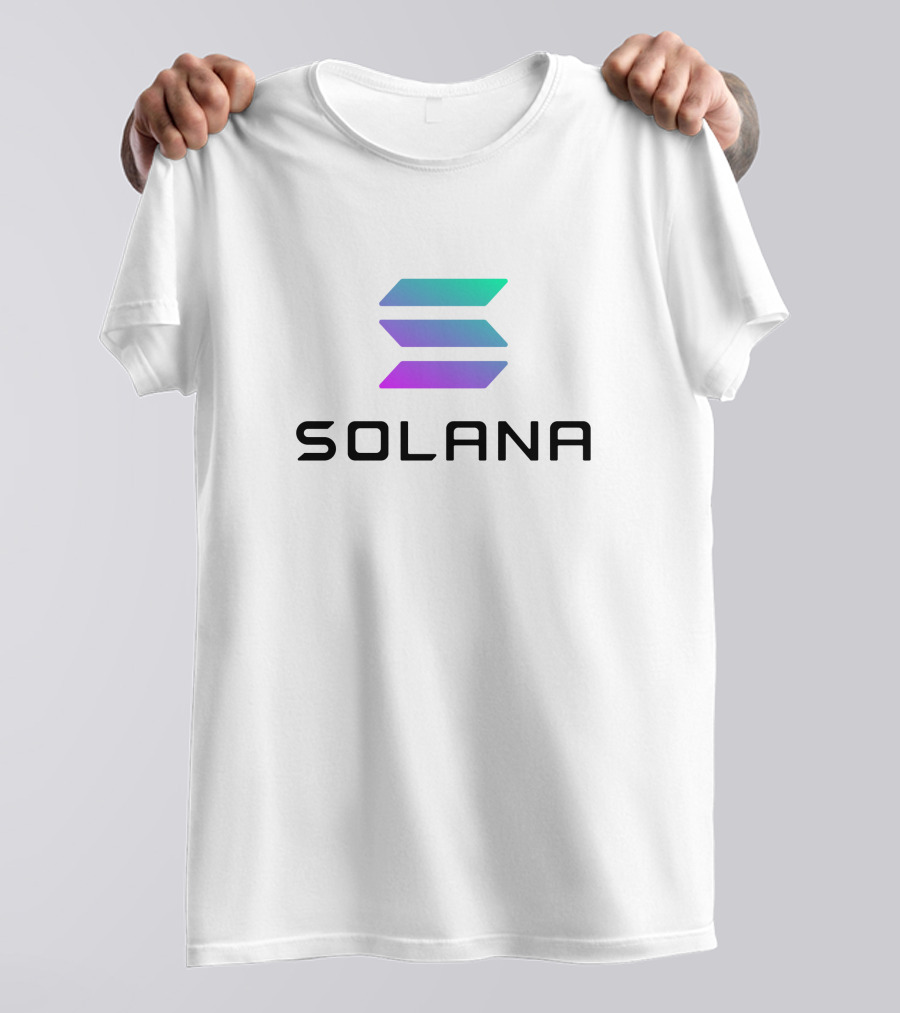 Solana Cryptocurrency Logo Multicolor Gradient T-Shirt