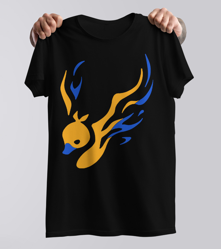 Uhiuhihn Phoenix Inspired Iconic Blue And Orange T-Shirt