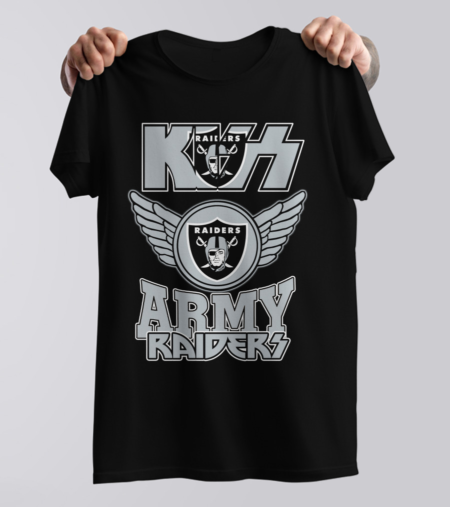 Kiss Raiders Army Las Vegas NFL121 T-Shirt