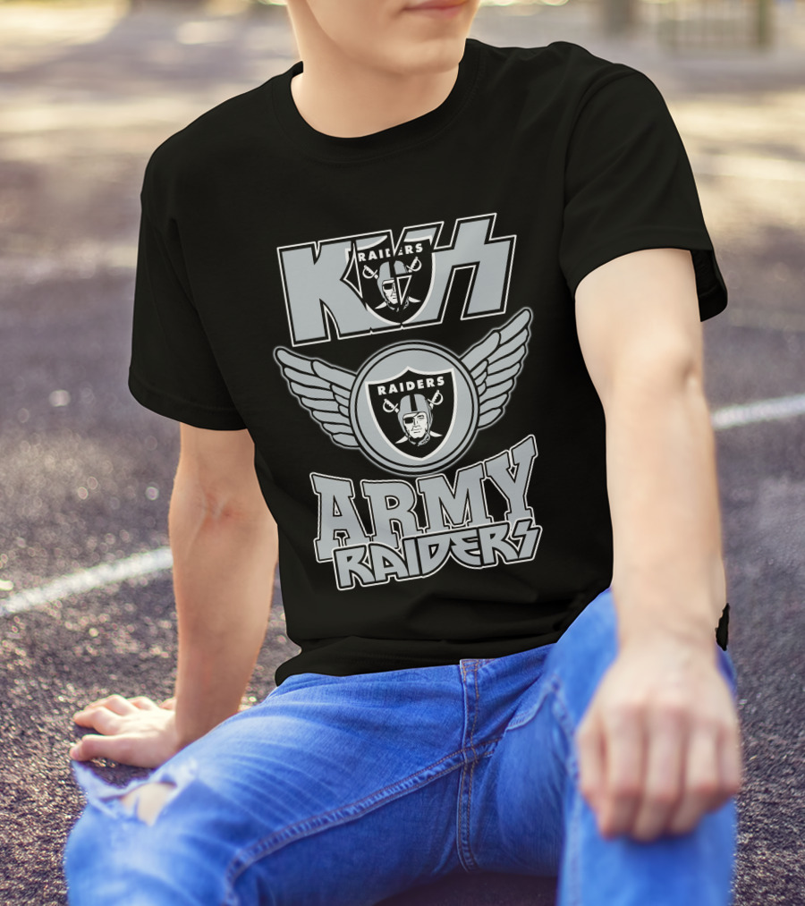 Kiss Raiders Army Las Vegas NFL121 T-Shirt