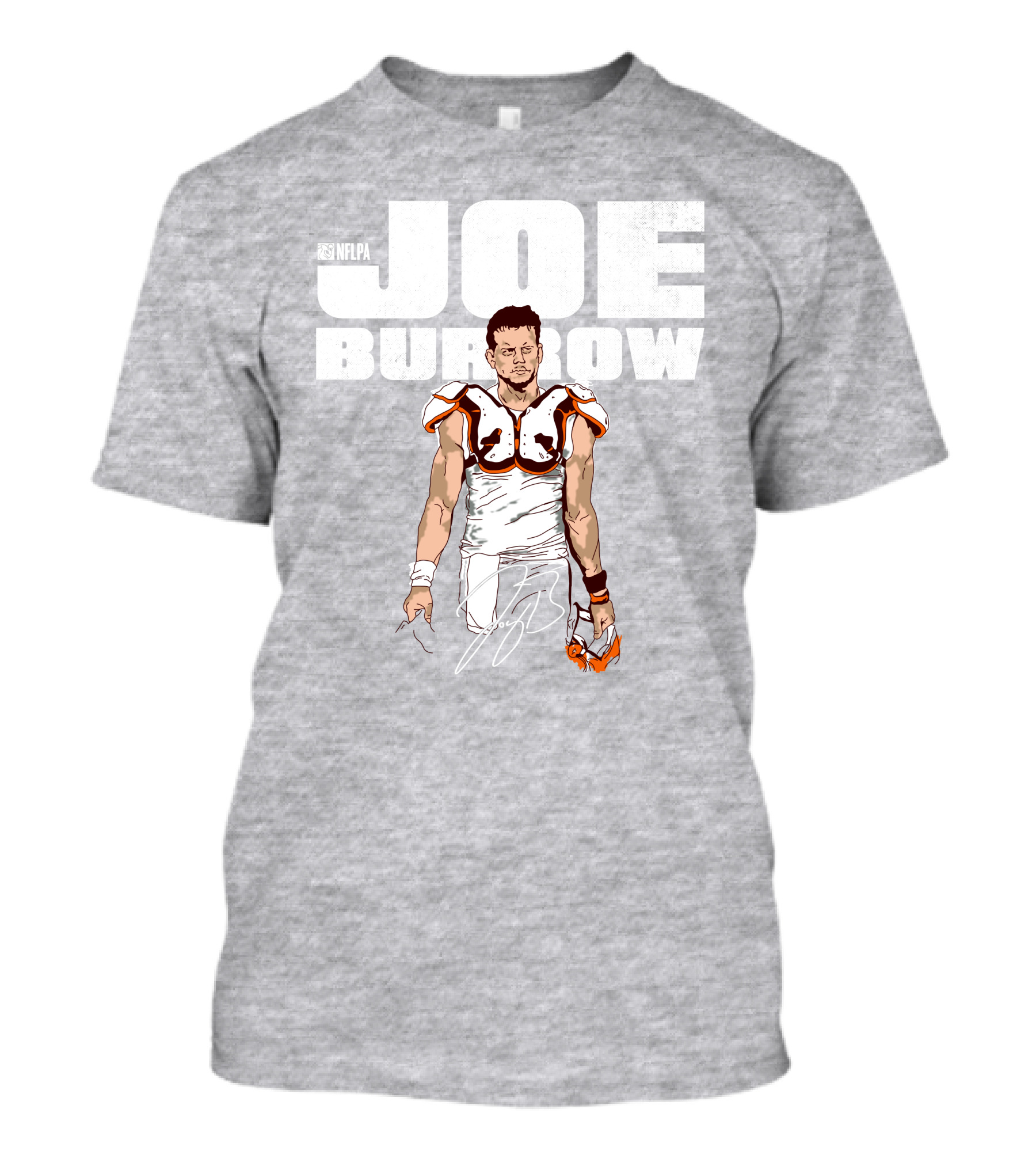 NFLPA Joe Burrow Football Pads T-Shirt