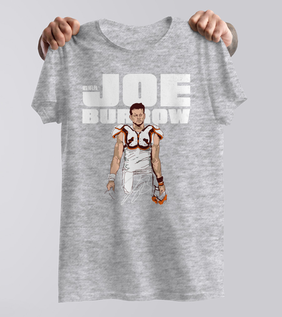 NFLPA Joe Burrow Football Pads T-Shirt