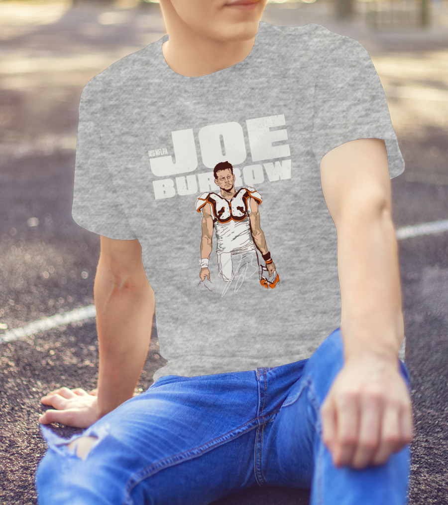 NFLPA Joe Burrow Football Pads T-Shirt