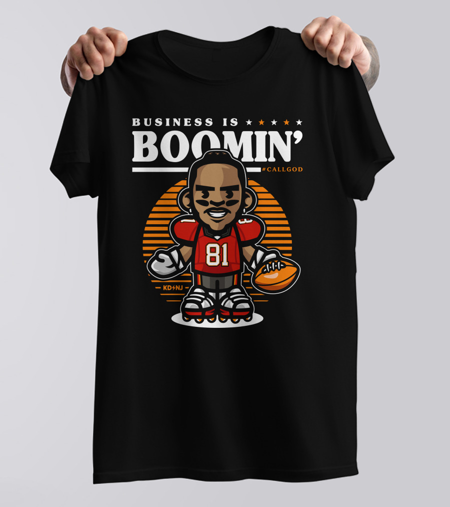 Business Is Boomin’ #CallGod 81 Football Cartoon T-Shirt