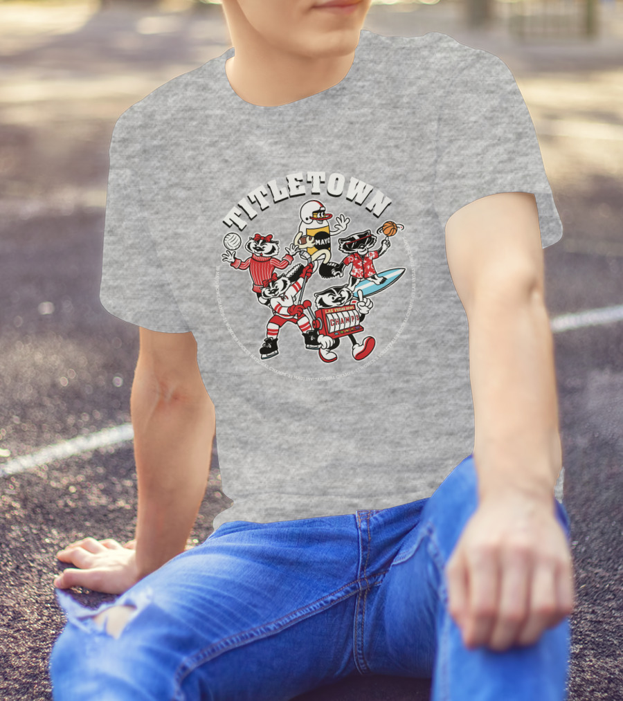 Wisconsin Badgers Titletown Champs Rowing Volleyball Football Surfing Basketball T-Shirt