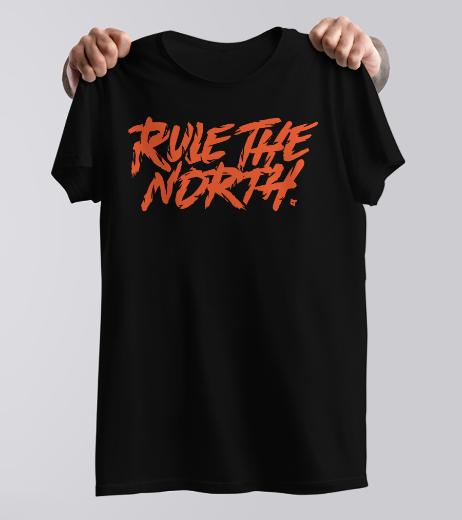 Rule The North Orange Bold Text T-Shirt