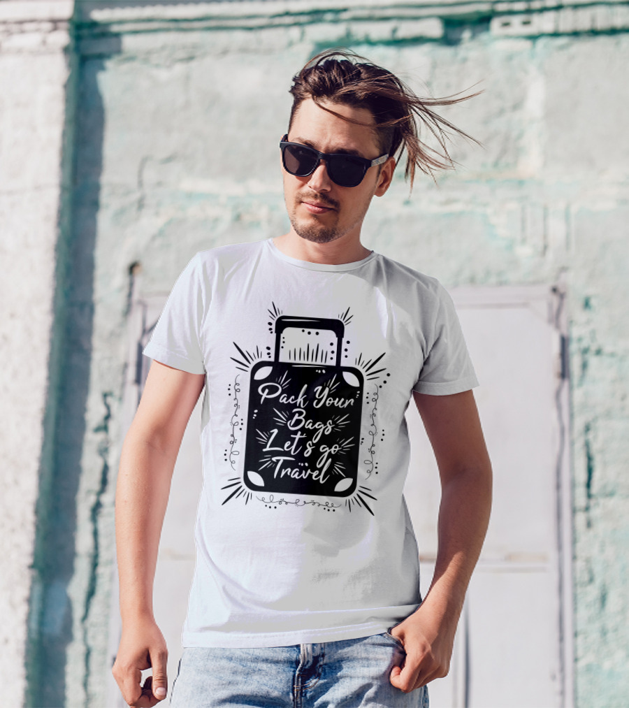 Pack Your Bags Let's Go Travel Adventure Suitcase T-Shirt