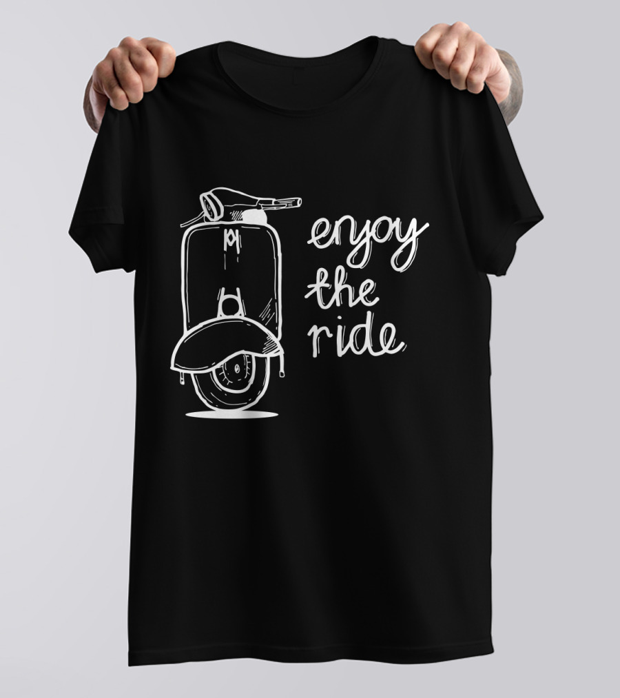 Enjoy The Ride Classic Scooter Style Retro Adventure T-Shirt