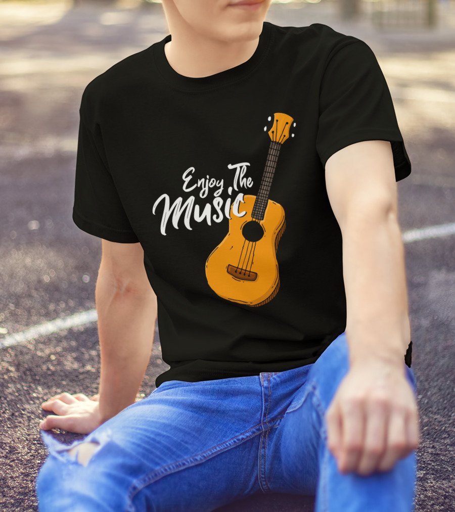 Enjoy The Music Acoustic Guitar T-Shirt