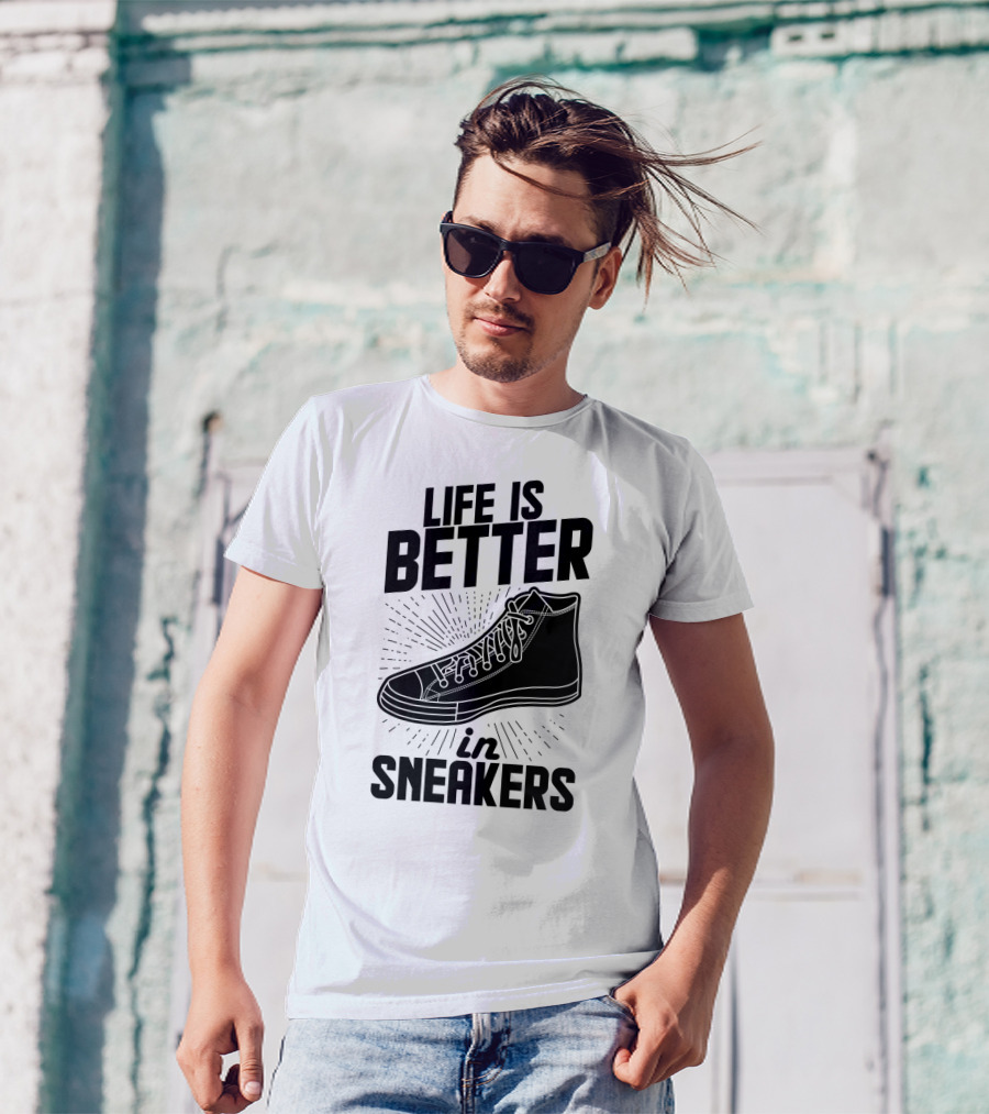 Life Is Better In Sneakers Retro High-Top T-Shirt