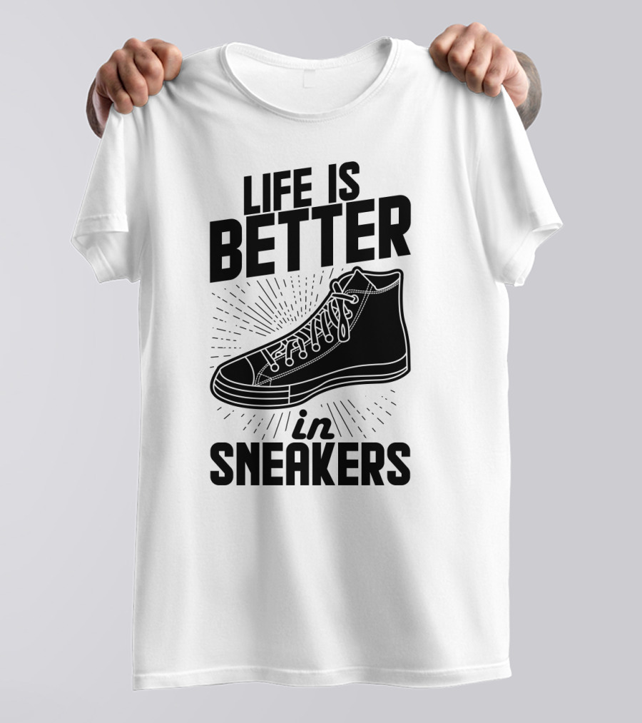 Life Is Better In Sneakers Retro High-Top T-Shirt