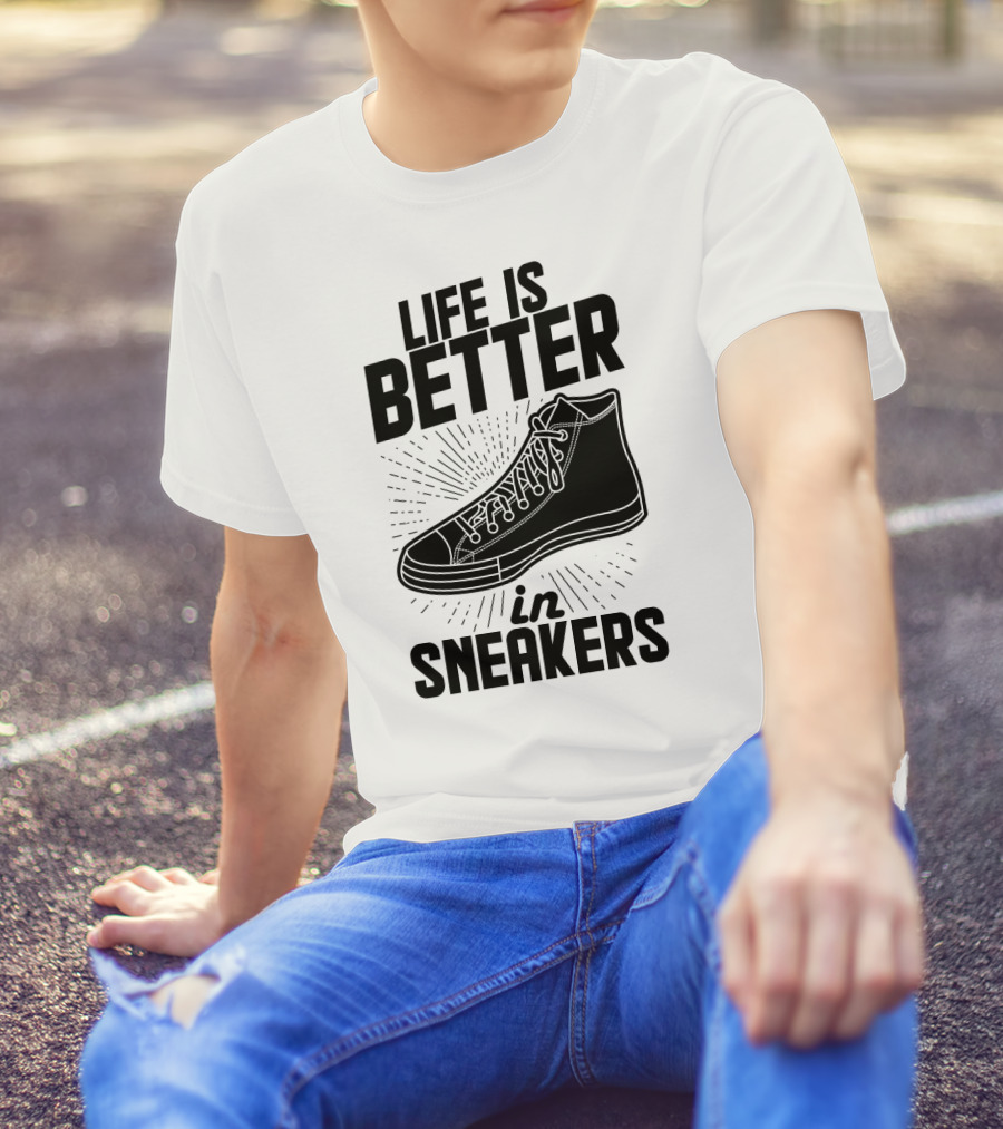 Life Is Better In Sneakers Retro High-Top T-Shirt