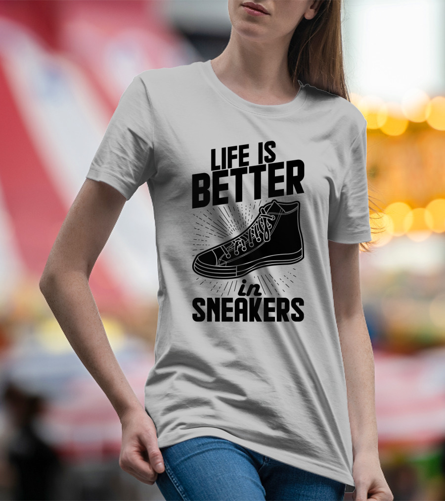 Life Is Better In Sneakers Retro High-Top T-Shirt