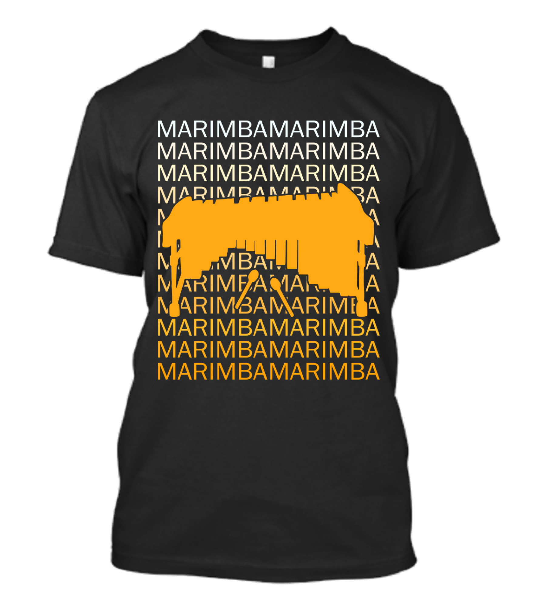 Marimba Marimba Marimba Yellow Instrument T-Shirt