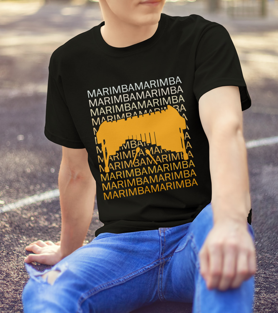 Marimba Marimba Marimba Yellow Instrument T-Shirt