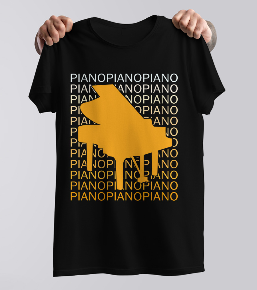 Piano Humor Repeated Piano T-Shirt