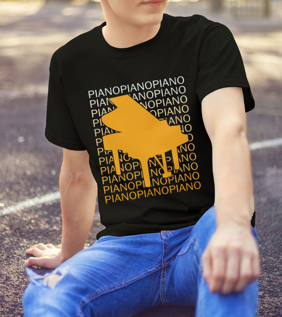 Piano Humor Repeated Piano T-Shirt