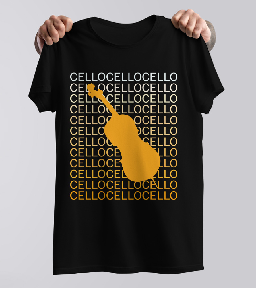 Cello Repeated Bold Pattern With Orange T-Shirt