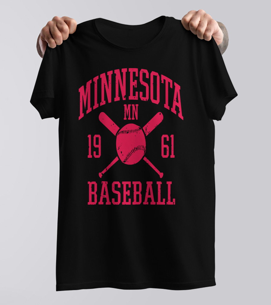 1961 Minnesota MN Baseball Vintage Twin City Minneapolis Raglan T-Shirt