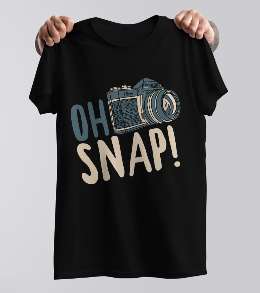 OH SNAP Photography Retro Camera T-Shirt