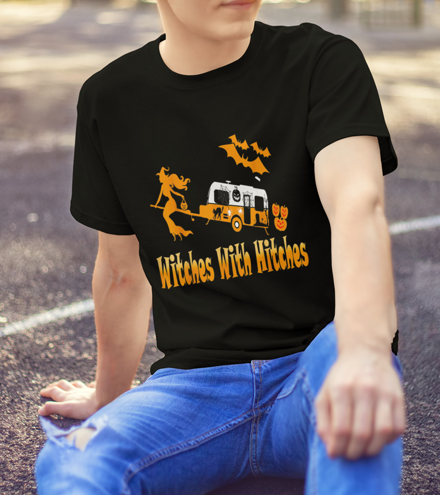 Witches With Hitches Halloween Camping Adventure T-Shirt