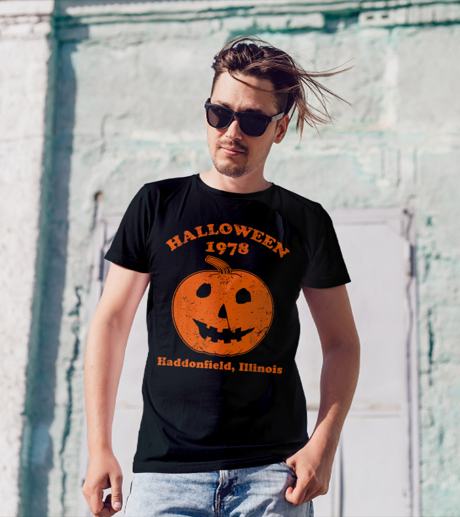 Halloween 1978 Spooky Pumpkin Haddonfield Illinois T-Shirt