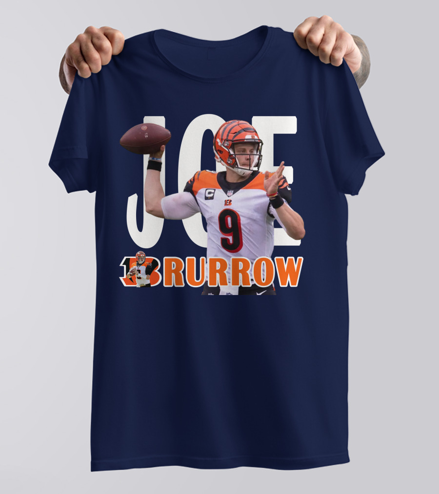 Joe 9 Burrow Football Quarterback Pass Bengals T-Shirt