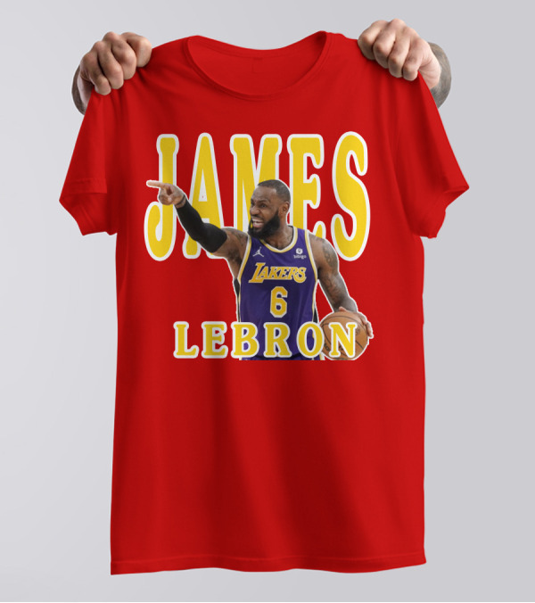 LeBron James Lakers Basketball 6 Jersey T-Shirt