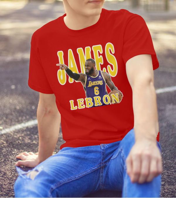 LeBron James Lakers Basketball 6 Jersey T-Shirt