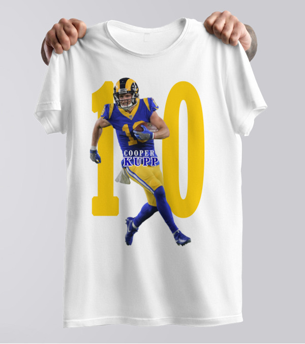 Cooper Kupp NFL Number 10 Action Rams Football T-Shirt