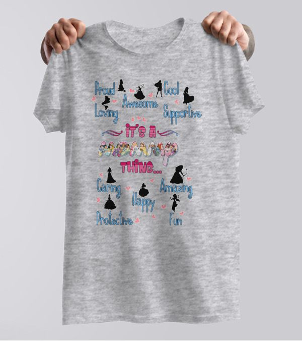 Proud Loving Awesome Cool Supportive It's A Mommy Thing Caring Amazing Protective Happy Fun T-Shirt
