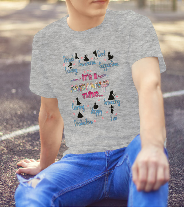 Proud Loving Awesome Cool Supportive It's A Mommy Thing Caring Amazing Protective Happy Fun T-Shirt