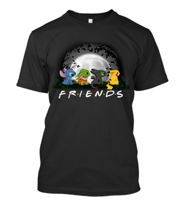 F R I E N D S Moon Walk Sti Friend Characters T-Shirt
