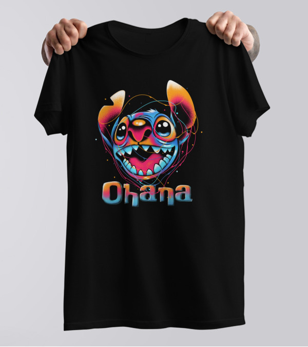 Stitch Ohana Colorful T-Shirt