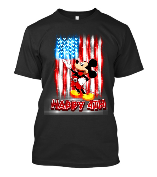 Mickey Mouse Happy 4th USA Flag T-Shirt
