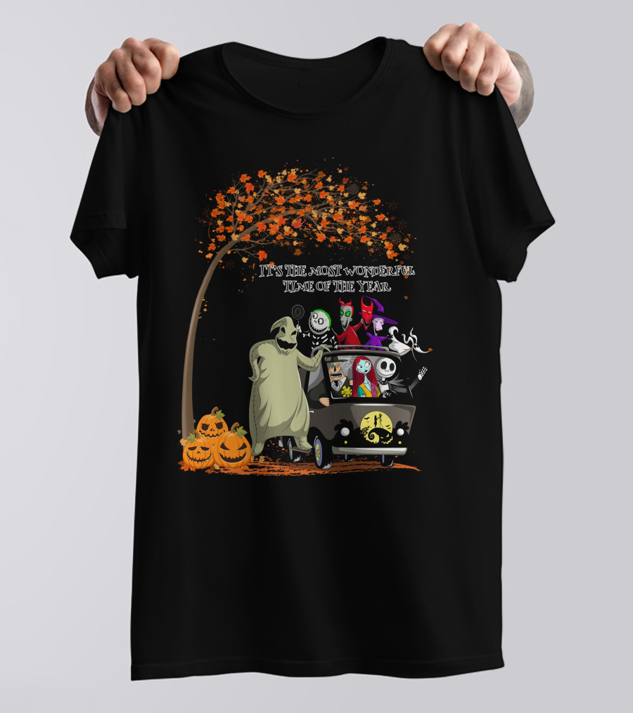 It's The Most Wonderful Time Of The Year Halloween Tree And Pumpkins T-Shirt