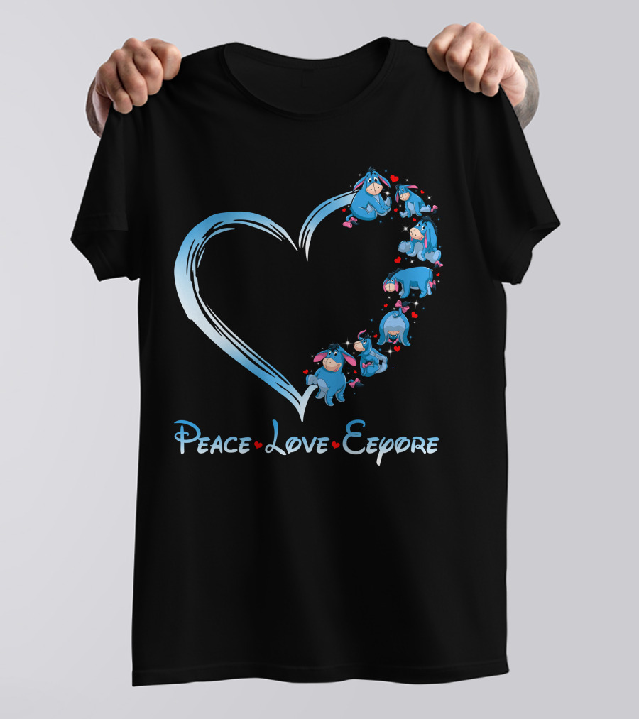 Peace Love Eeyore Heart T-Shirt