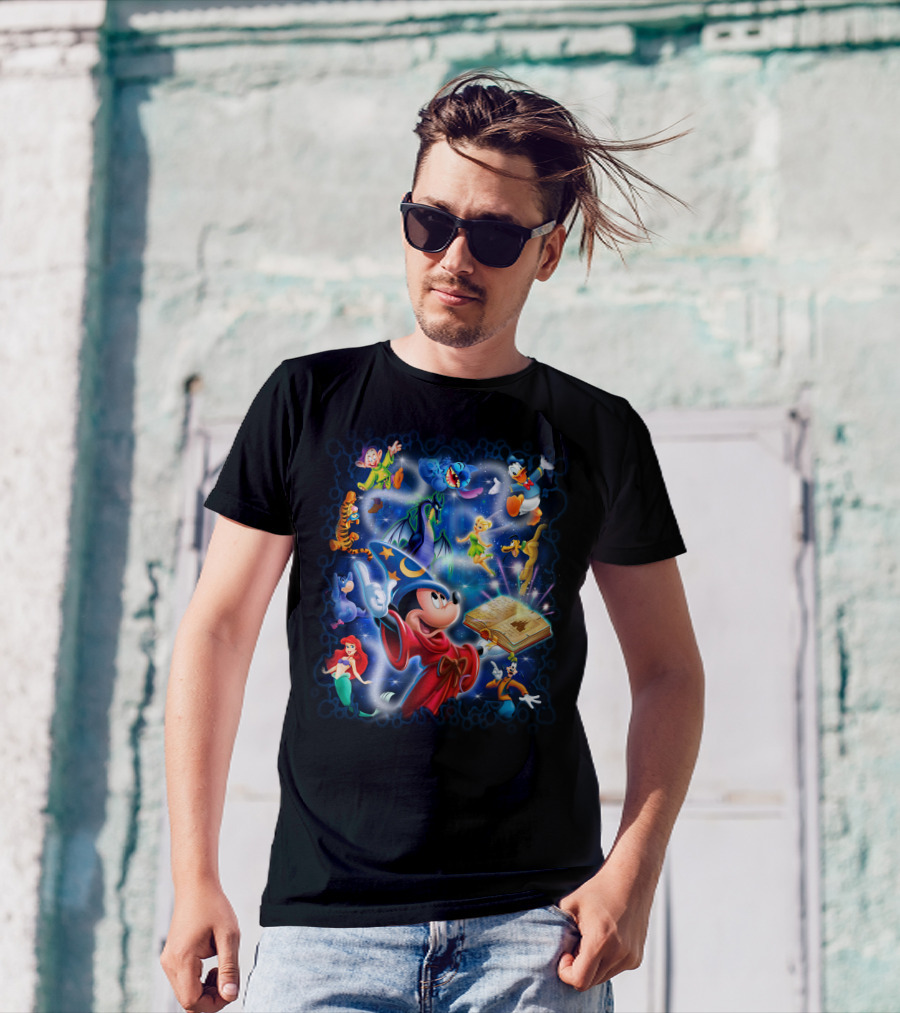 Fantasia Magic Adventure Mickey Sorcerer's Apprentice Disney Characters T-Shirt