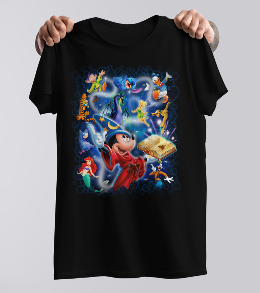 Fantasia Magic Adventure Mickey Sorcerer's Apprentice Disney Characters T-Shirt