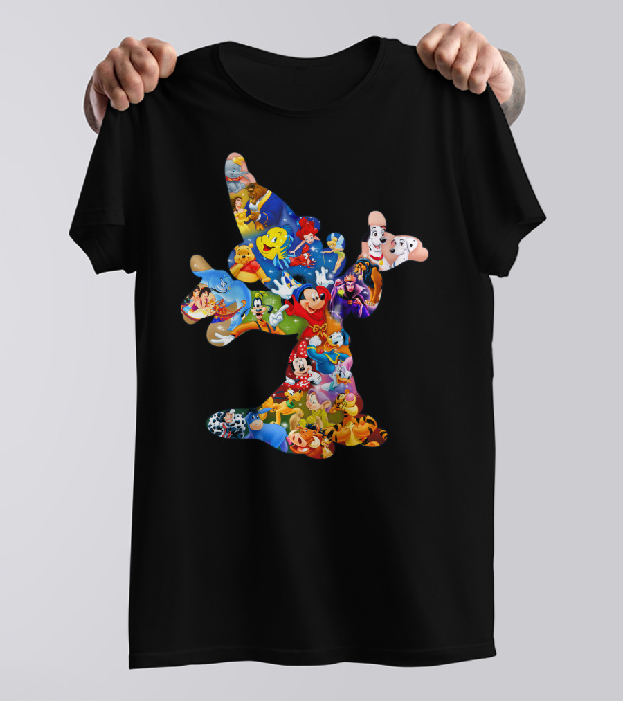 Mky Characters Disney Character Collage T-Shirt