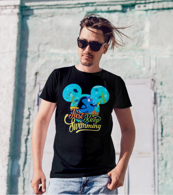 Just Keep Swimming Mickey Mouse Ears Dory T-Shirt