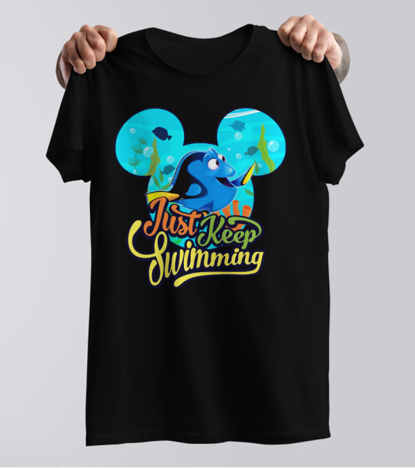 Just Keep Swimming Mickey Mouse Ears Dory T-Shirt