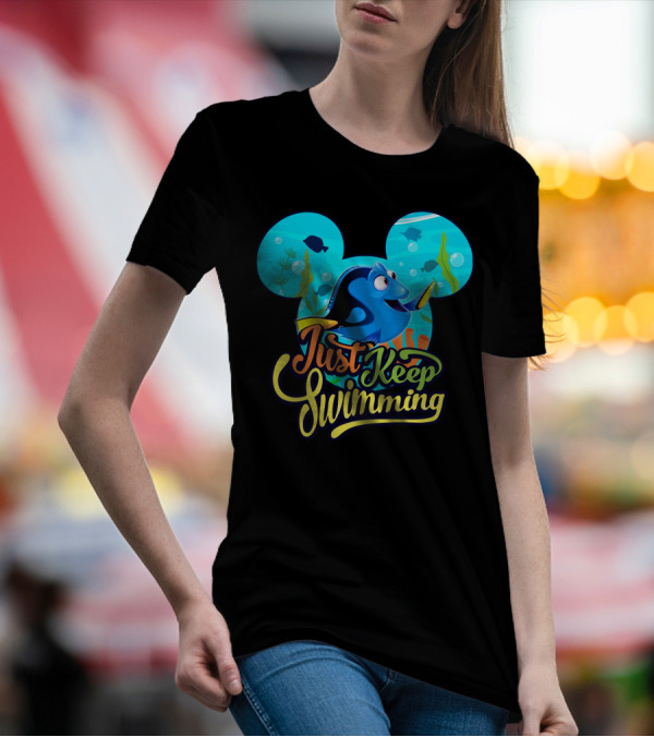 Just Keep Swimming Mickey Mouse Ears Dory T-Shirt