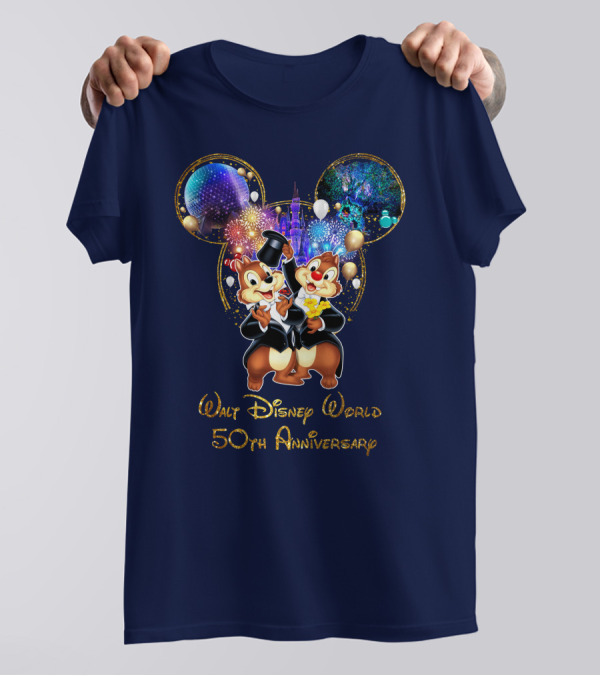 Walt Disney World 50th Anniversary Chip And Dale T-Shirt