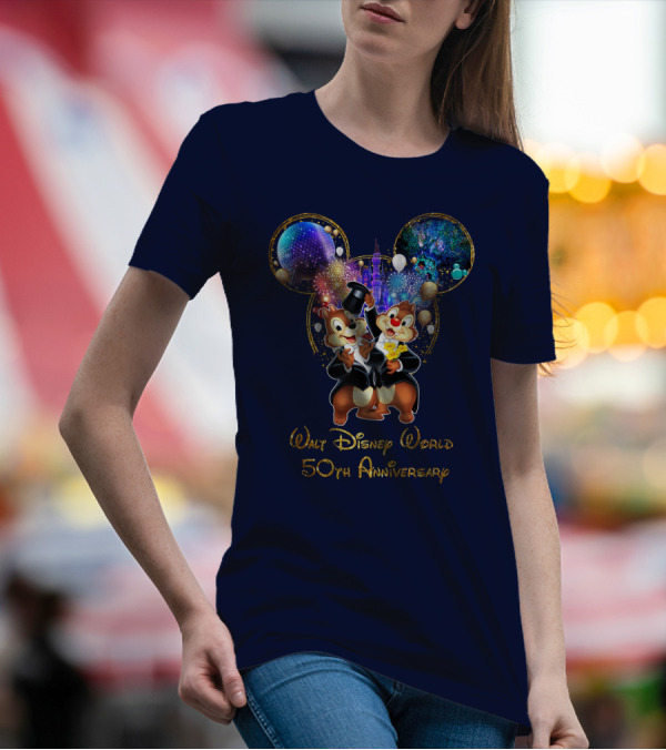 Walt Disney World 50th Anniversary Chip And Dale T-Shirt