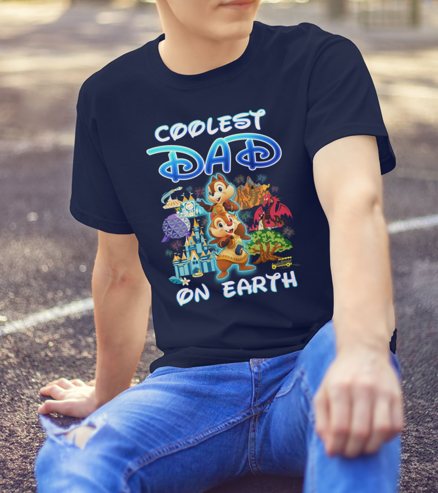 Coolest Dad On Earth Chipmunks Magical Park Adventure T-Shirt