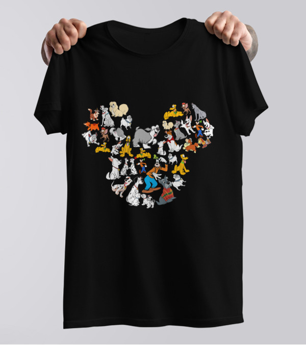 Disney Dogs Mickey Mouse Shape T-Shirt