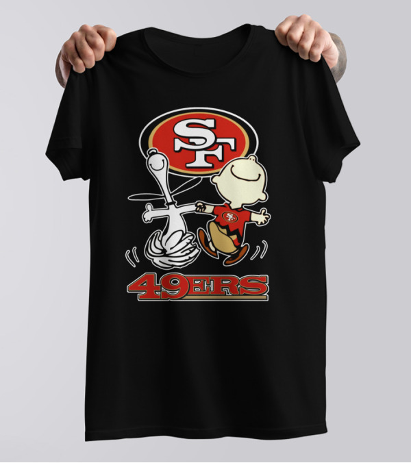 SF 49ers Snoopy And Charlie 49ers T-Shirt