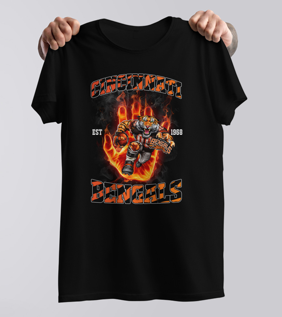 Cincinnati Bengals Tiger Football Est 1968 T-Shirt